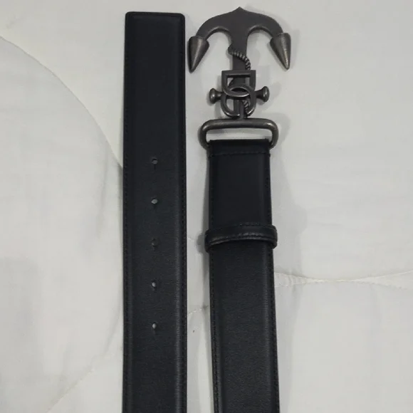 Dolce & Gabbana Black Anchor Buckle Belt - Picture 6 of 14